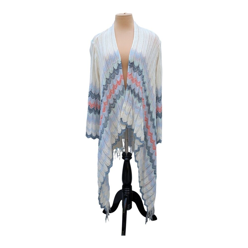 Drape Sweater Open Front Cardigan Sweater Colorful Women's 22W 24W Boho Cozy